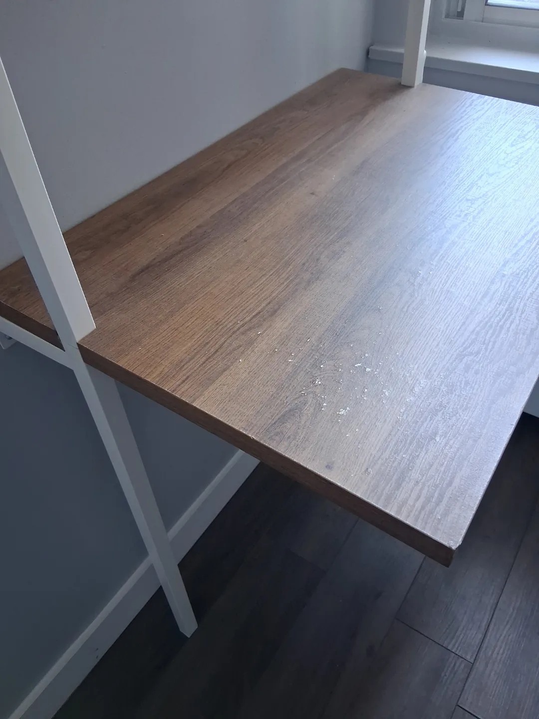 Wall-mounted desk with shelving unit image indicator(8)