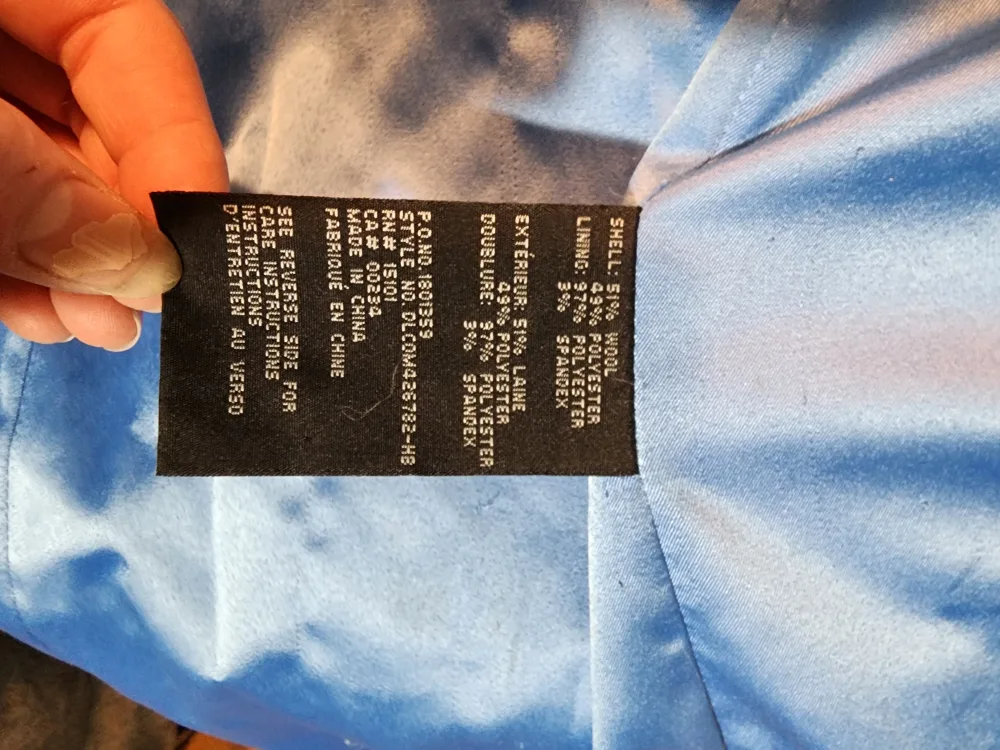 1MADISON Blue Wool Coat image indicator(5)