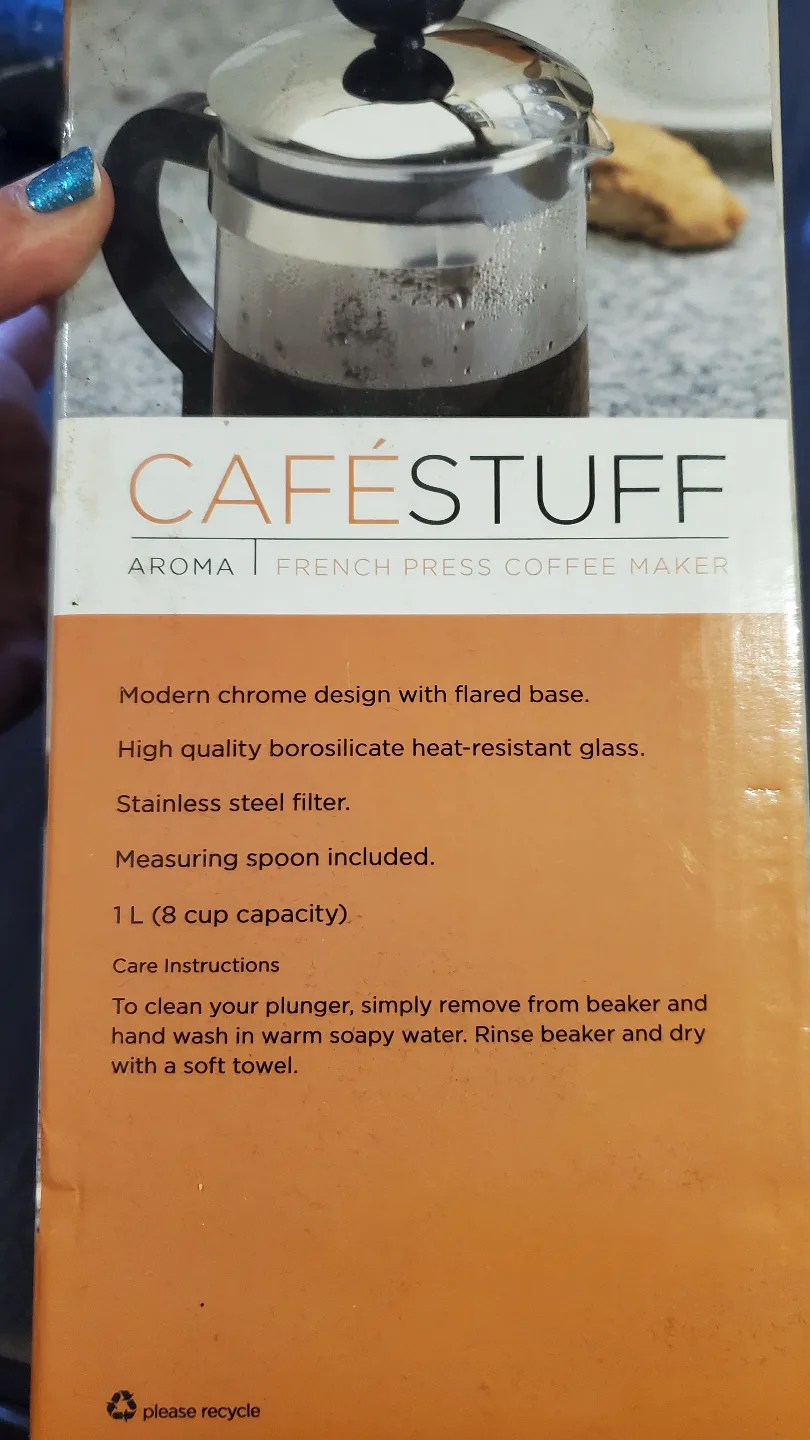 CAFÉSTUFF Aroma French Press Coffee Maker - 8 Cups image indicator(3)