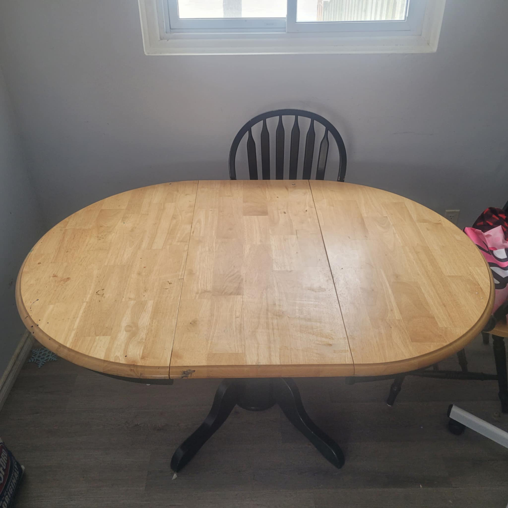 antique oak oval table with 4 chairs