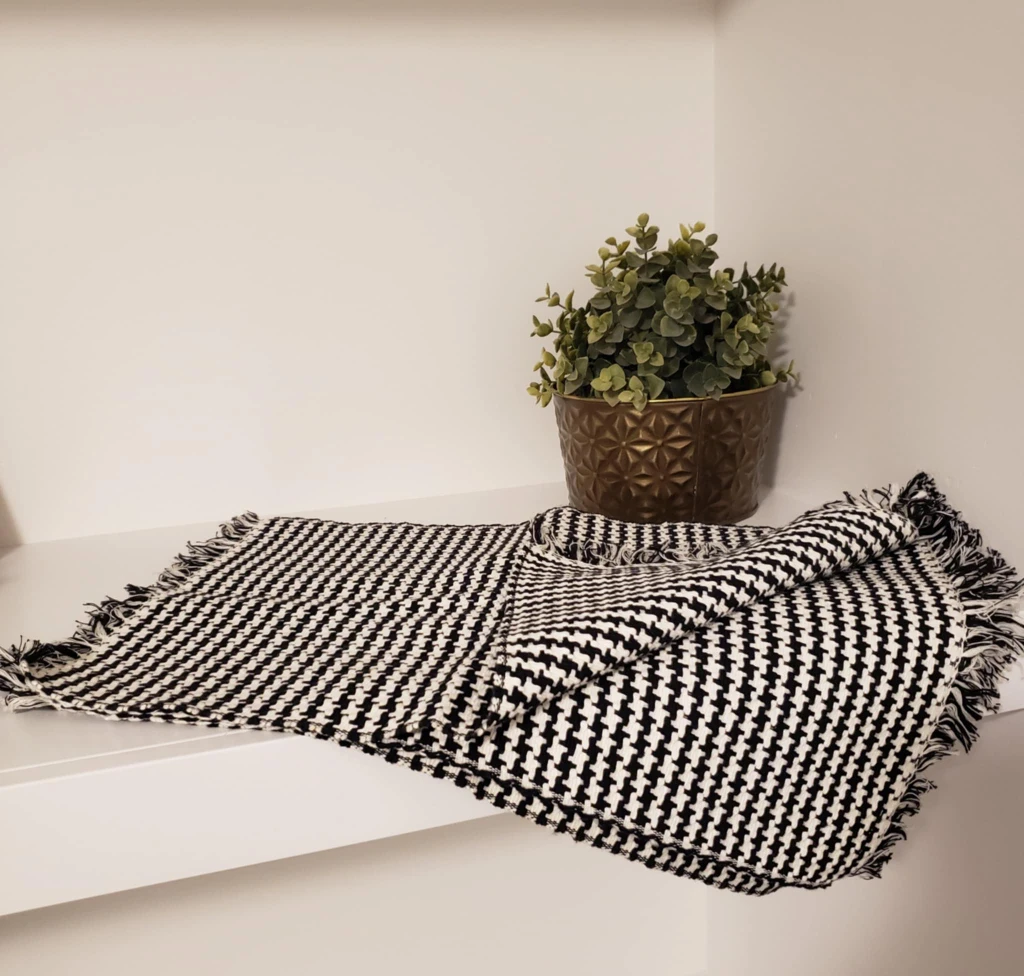 Black and White Woven Placemats Set