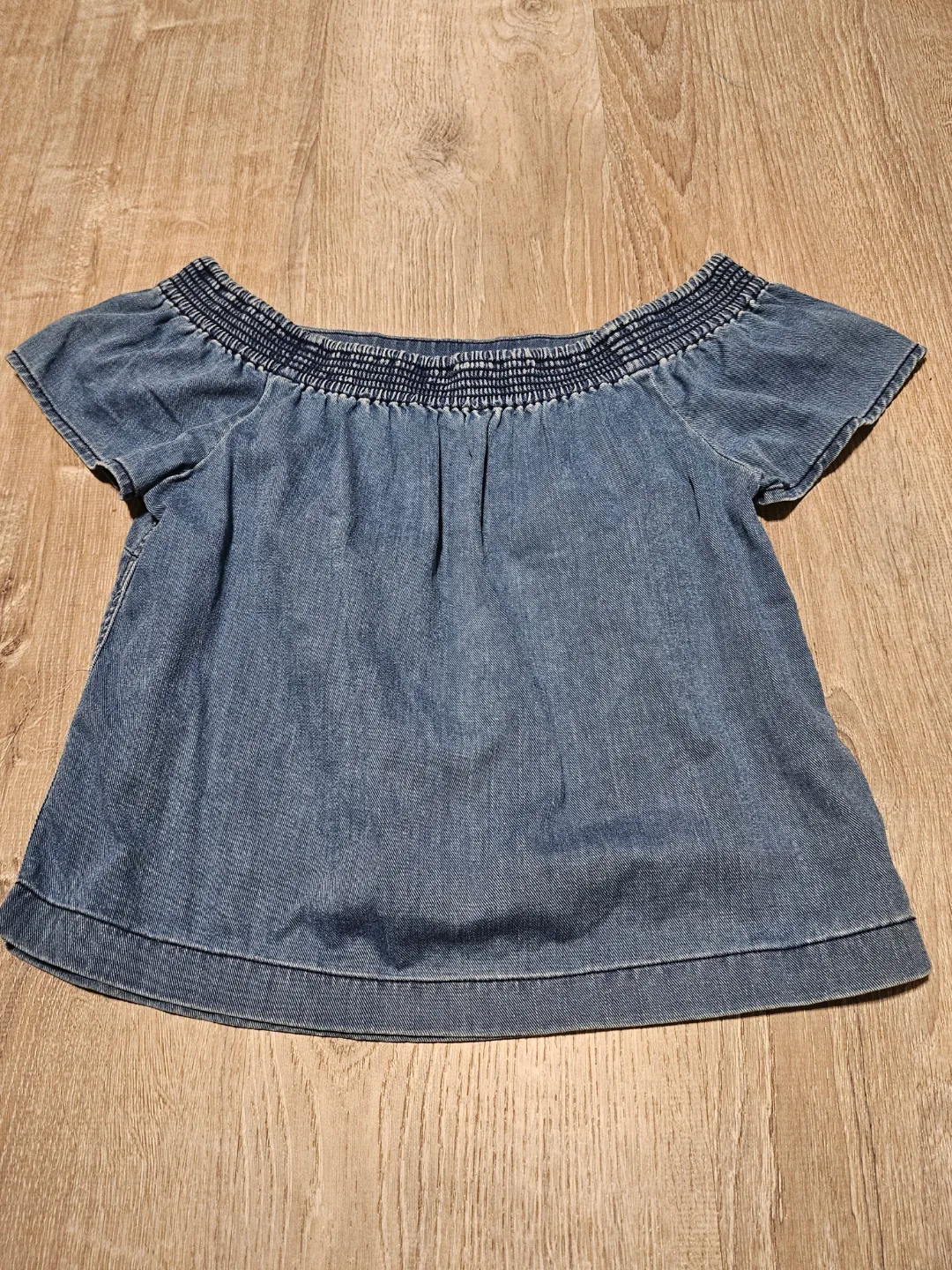 Wilfred Free Denim Off-the-Shoulder Top image indicator(6)