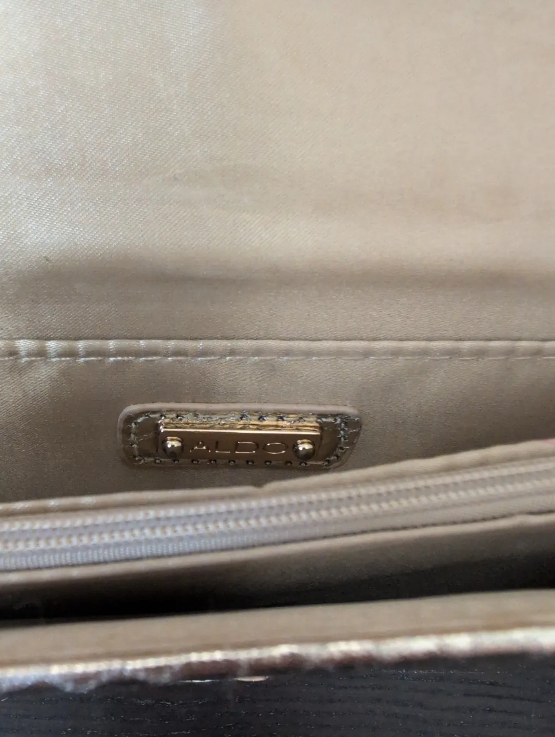 Gold Snakeskin-Patterned ALDO Clutch image indicator(2)