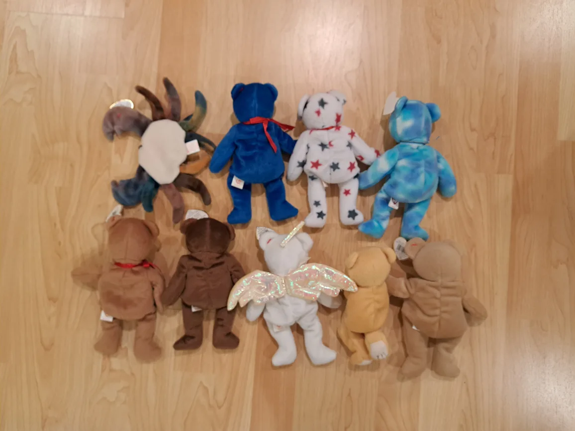 Lot of nine 8" Ty Beanie Babies image indicator(2)