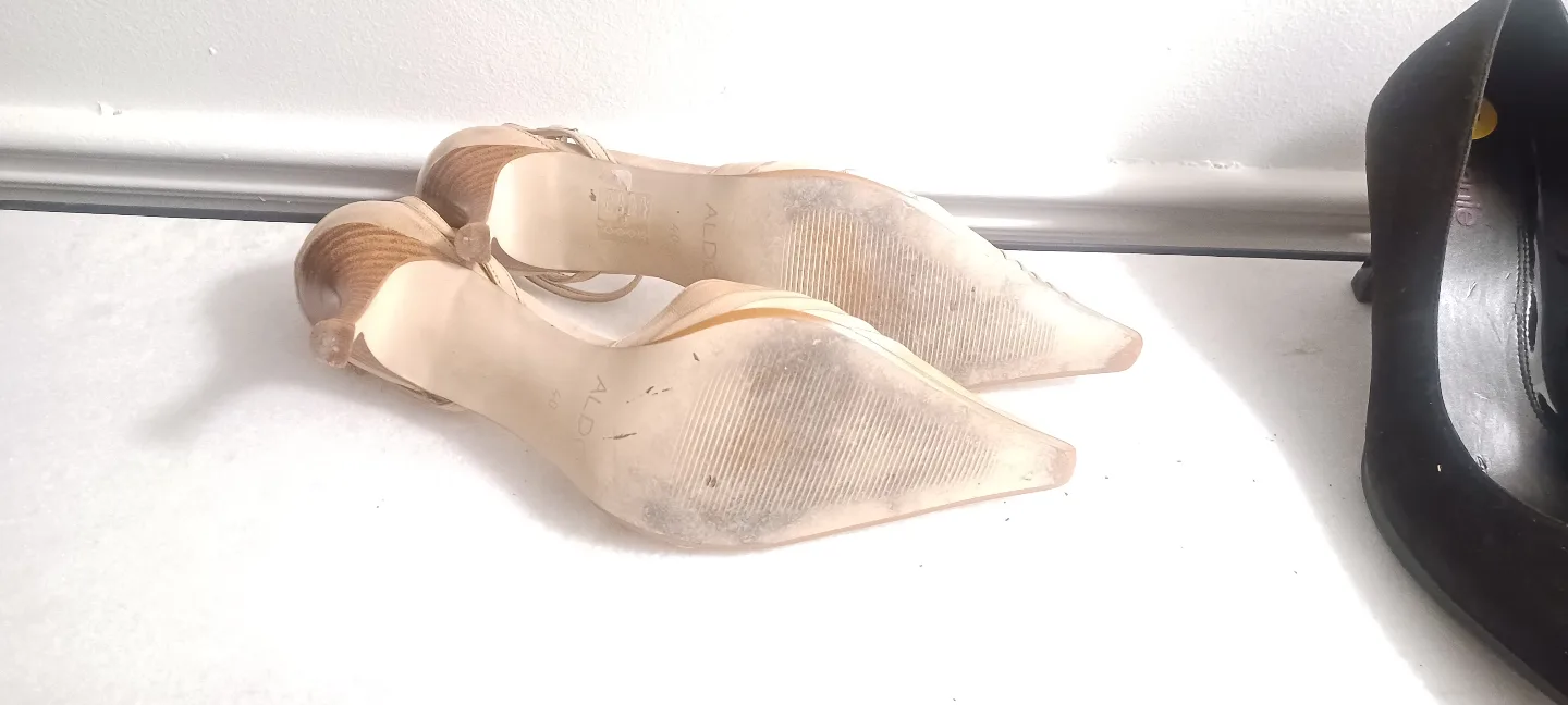 ALDO Beige Ankle Strap Heels image indicator(4)