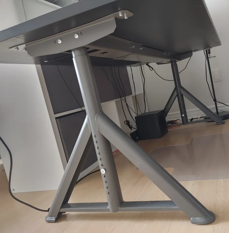 IKEA IDASEN Desk Top & Legs - Black-Grey image indicator(2)