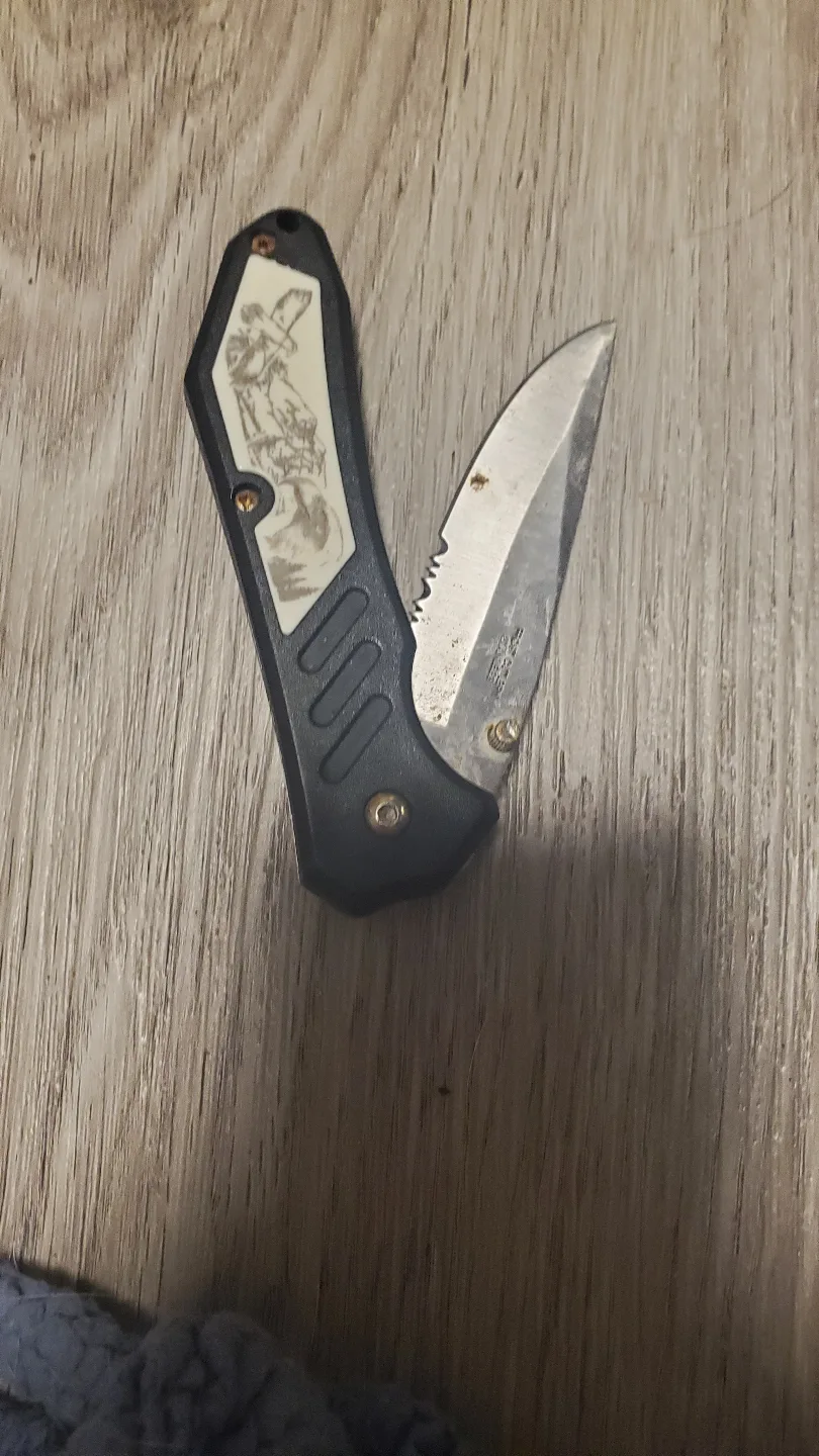 Pocket Knife with Engraved Handle thumbnail