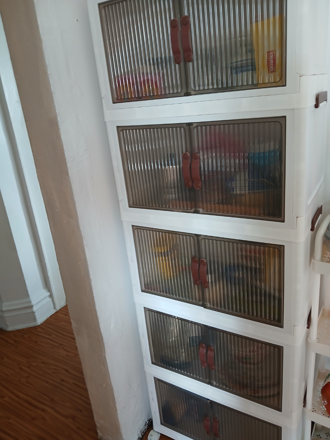 5-Tier Plastic Storage Cabinet with Doors - photo 2