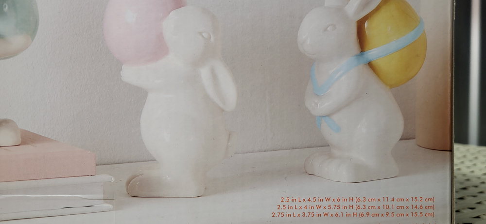 Set of 3 Ceramic Easter Bunnies - photo 2