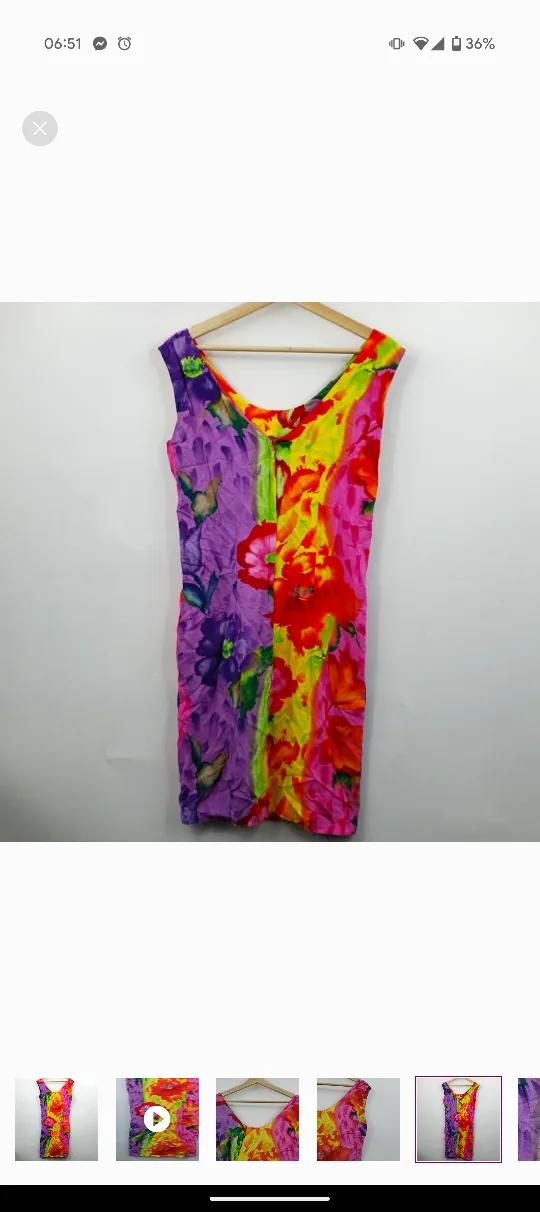 Vintage Vibrant Floral Sleeveless Dress By Jams World image indicator(4)