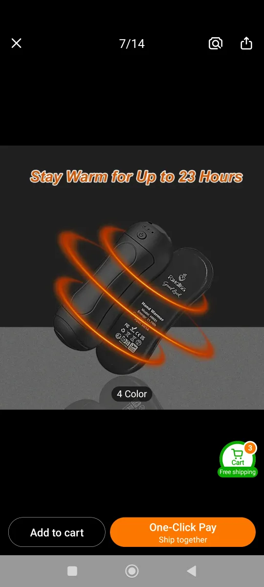 Brand New USB Pair of Rechargeable Hand Warmers with box image indicator(4)