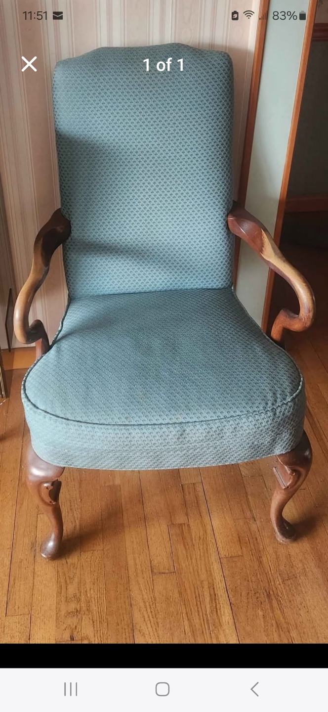 Vintage Armchair, set of 2, solid wood