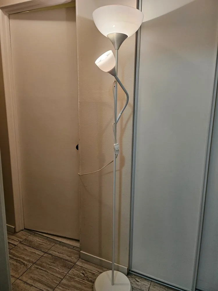 Ikea-Two-light Floor Lamp, White image indicator(2)
