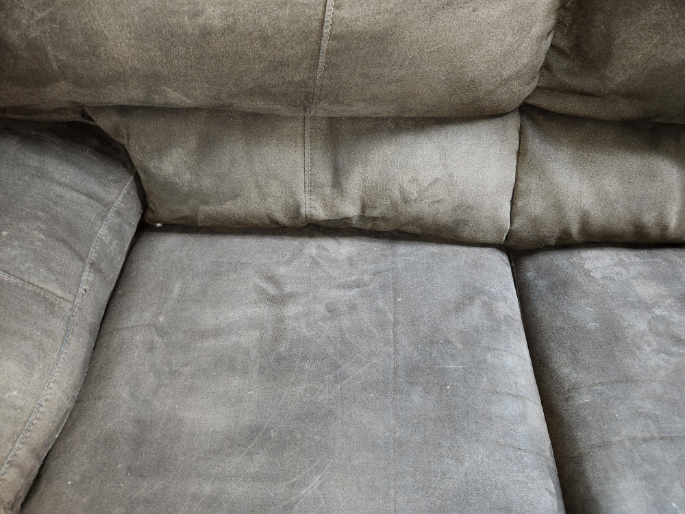 Brown microfiber couch - photo 3