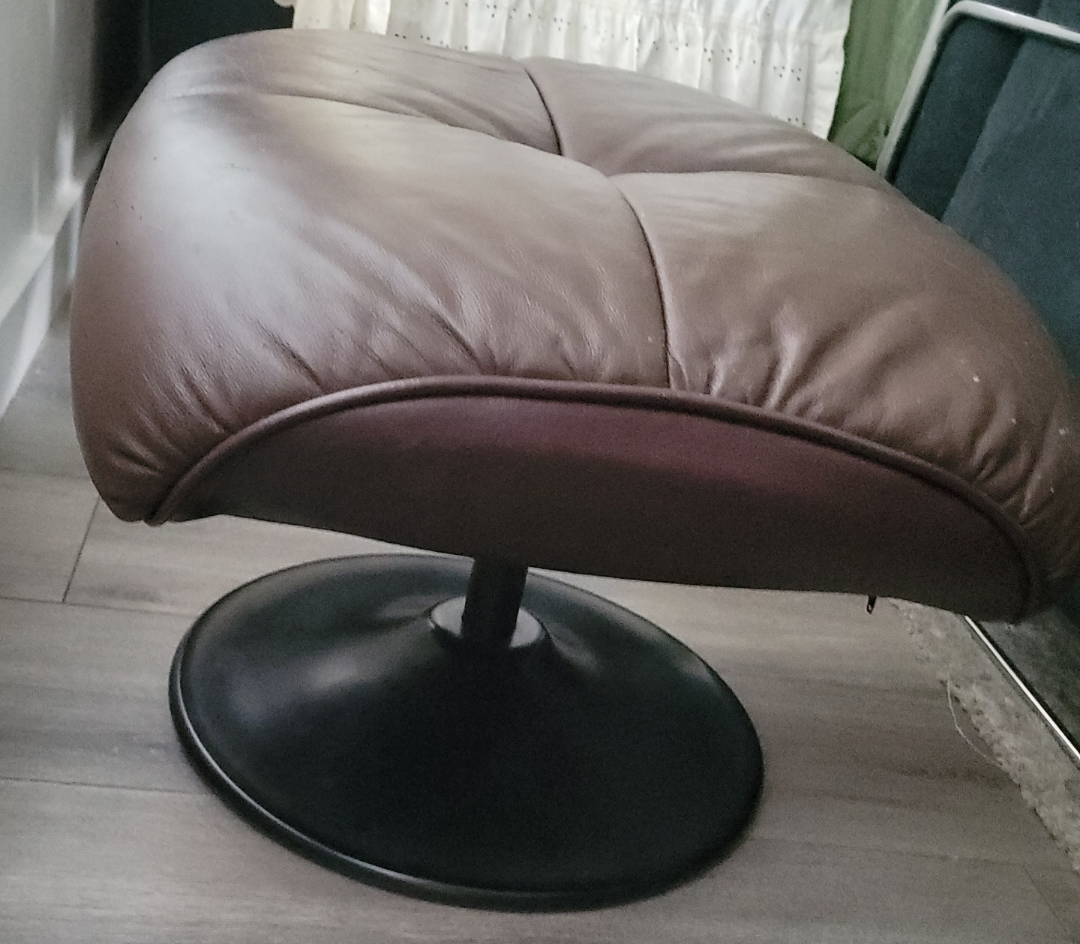 Chairworks Sabatinni leather chair and ottoman - photo 4