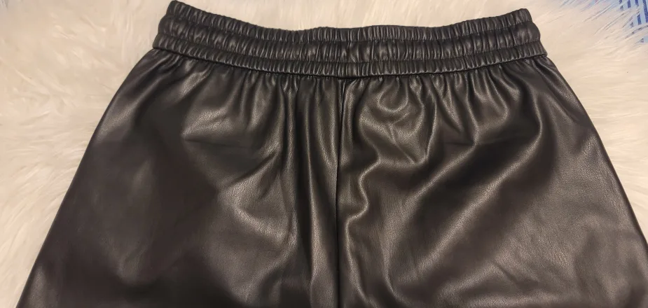 Never worn New Zara Black Faux Leather Pants image indicator(6)