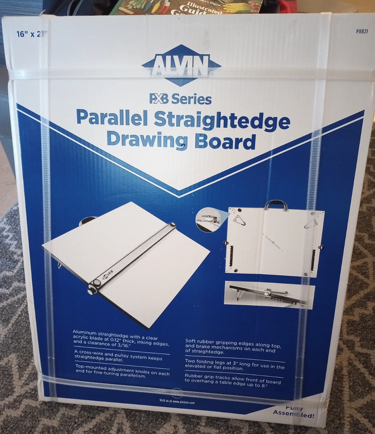 ALVIN Portable Parallel Straightedge Drawing Board 16" x 21" image indicator(8)