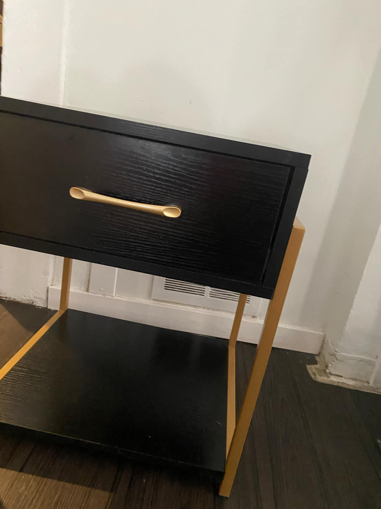 Black and Gold Nightstand - photo 4