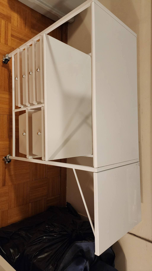 White Essex Rolling Cart with Drawers - photo 2