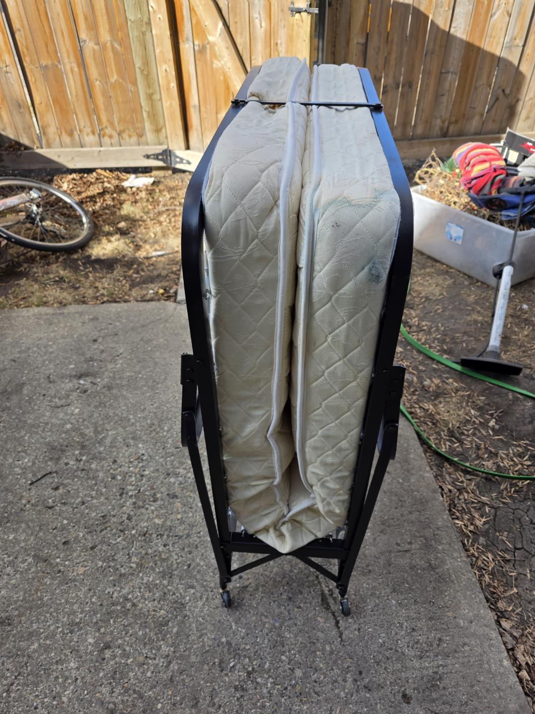 Folding cot with mattress twin size - photo 3