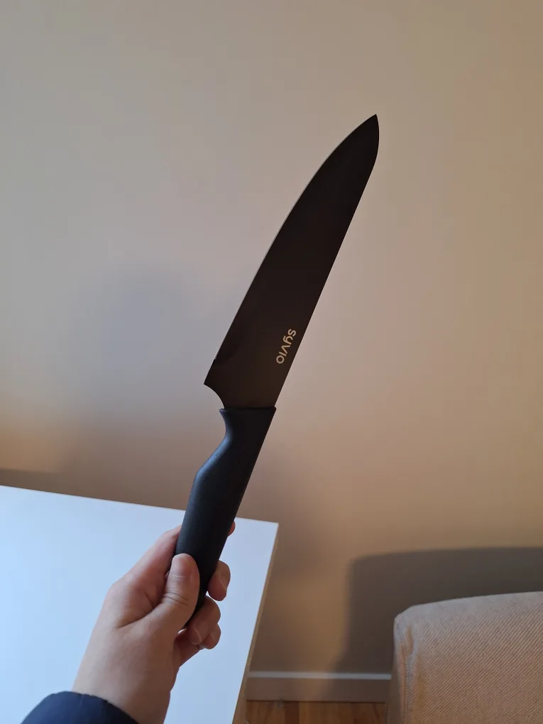 Syvio 12-Piece Black Knife Set with Block image indicator(2)