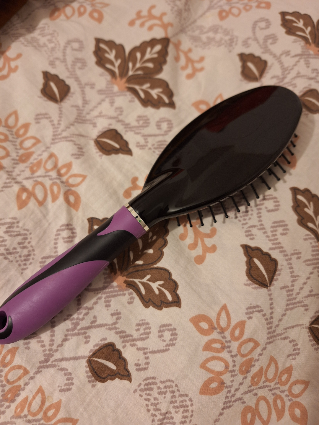 Purple and Black Paddle Hair Brush - photo 4