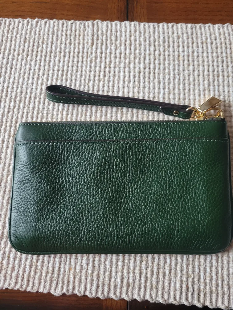 Michael Kors Green Leather Wristlet image indicator(4)