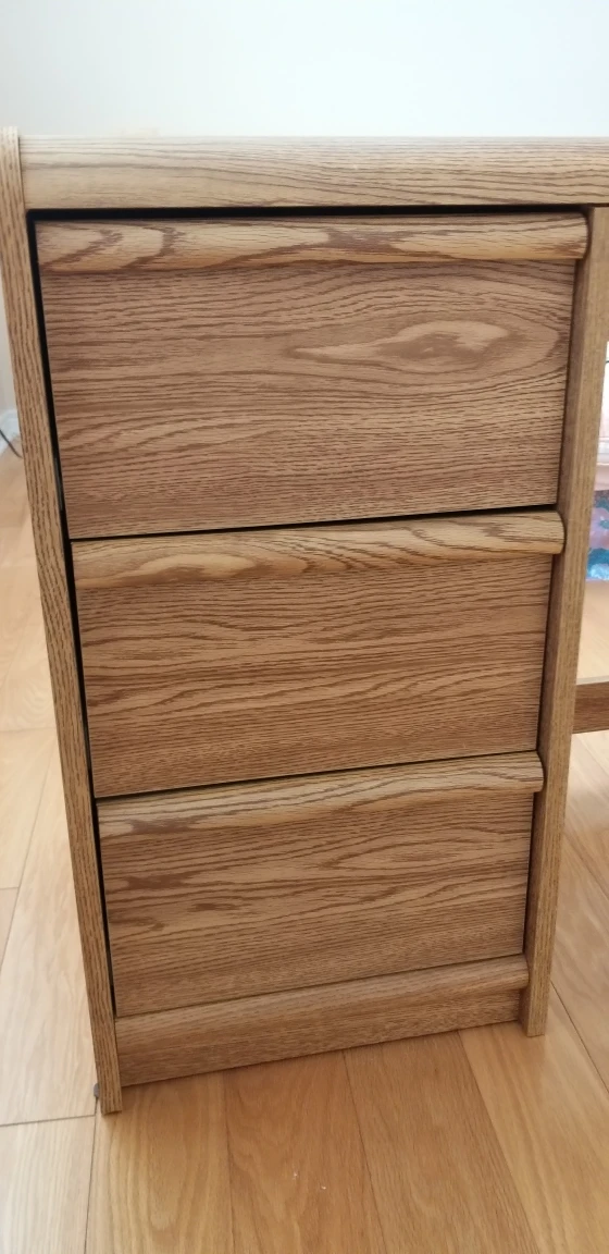 Wooden Desk with Three Drawers - photo 5
