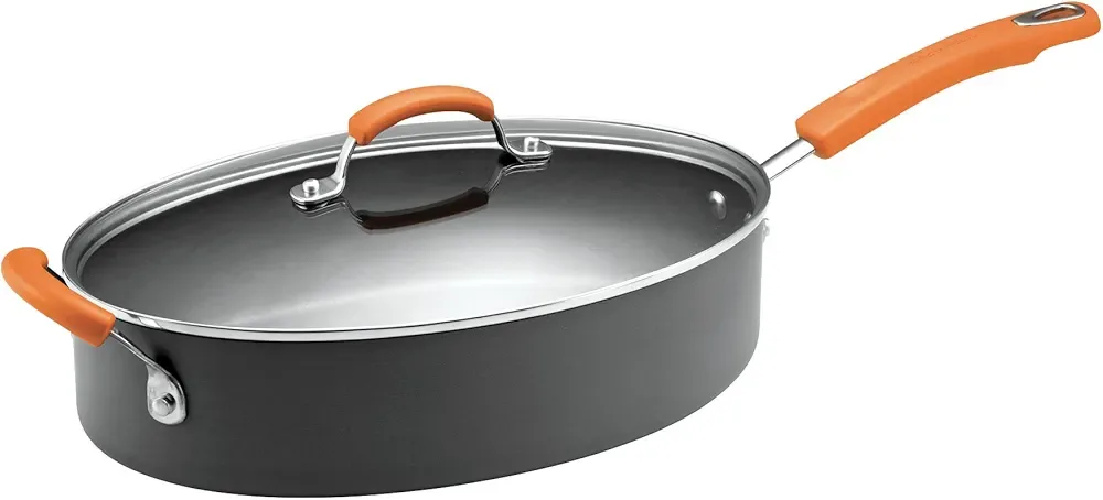 Rachael Ray Orange 5 qt Covered Saucepan thumbnail