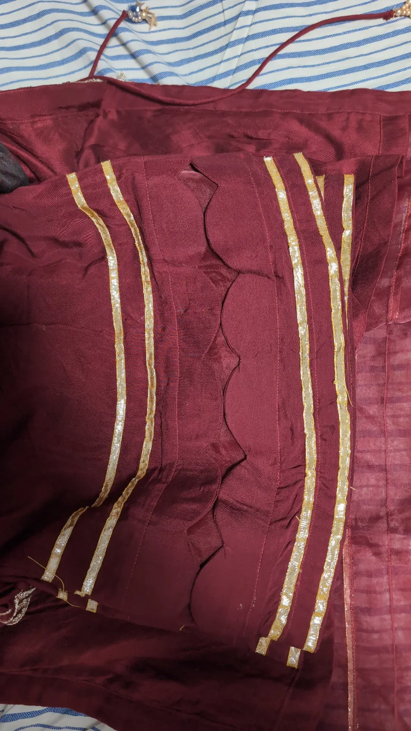 Maroon Embroidered Shalwar Kameez image indicator(7)