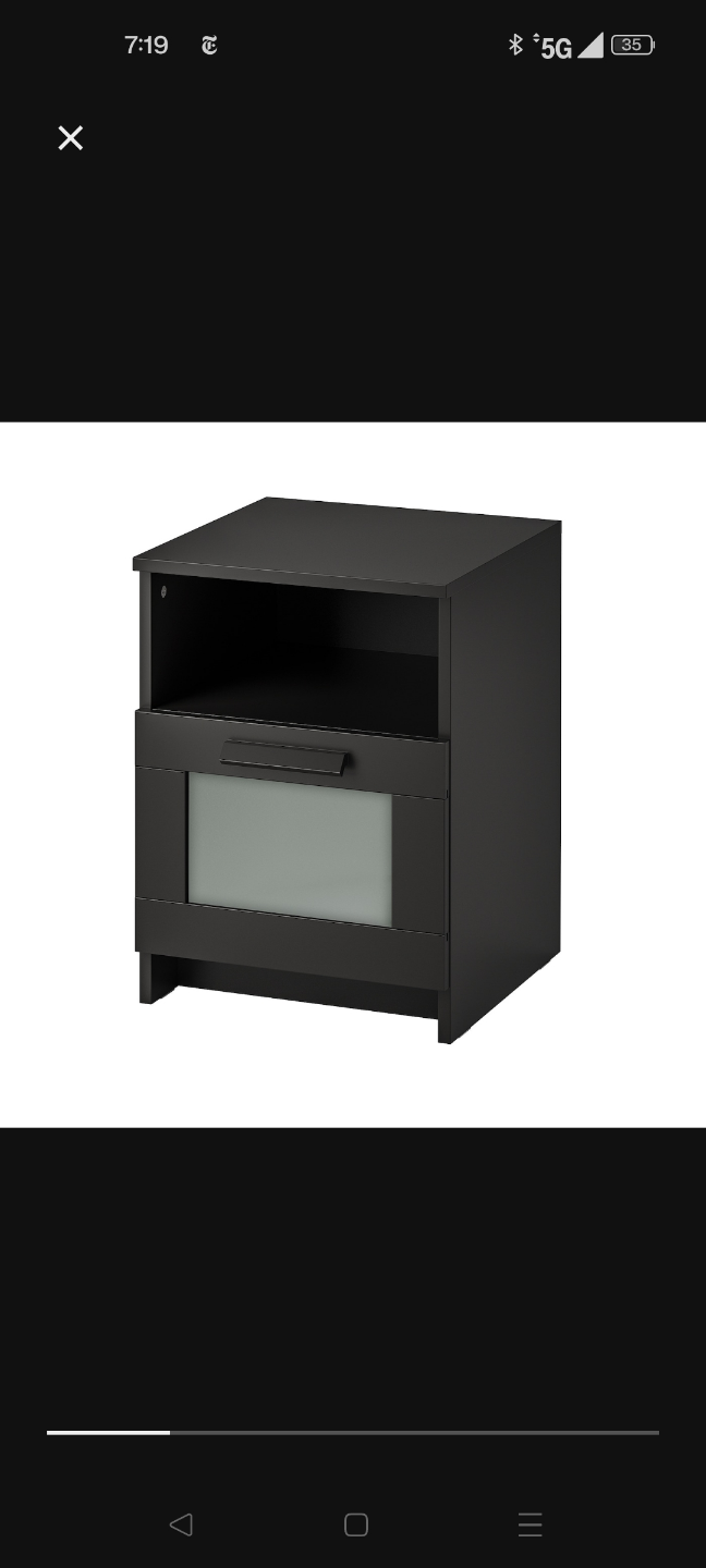 IKEA Brimnes Black Nightstand