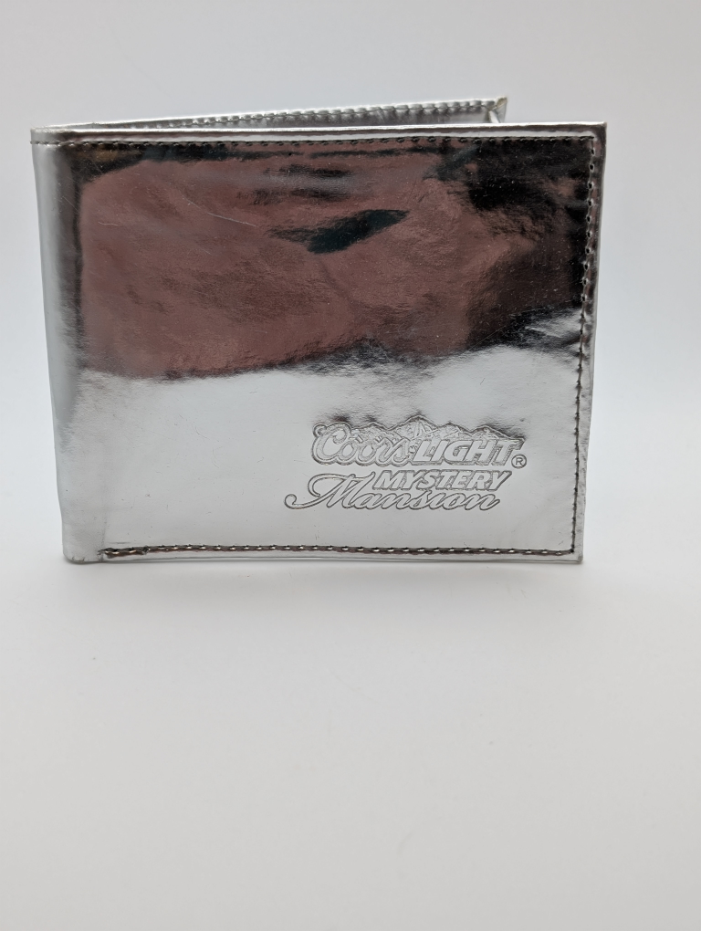 Coors Light Mystery Mansion Silver Wallet with Money Clip