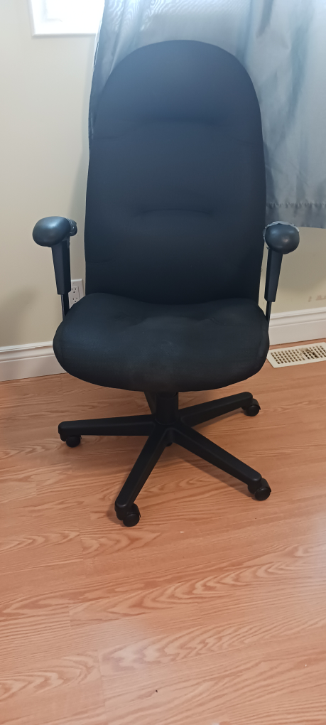 Black Office Chair with Armrests