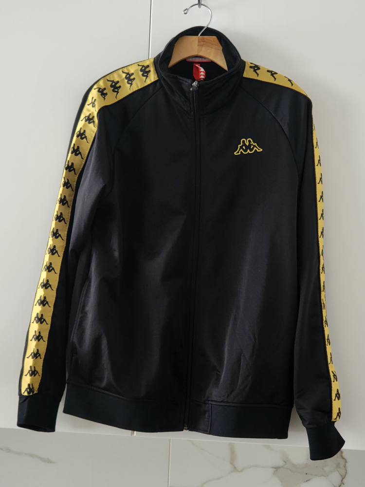 Black Kappa 222 Banda Track Jacket - Black and Gold