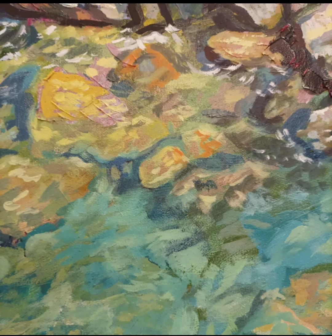 Original Oil Painting of Rocky Shoreline image indicator(3)