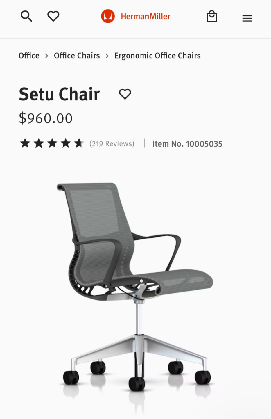 Herman Miller Setu Chair