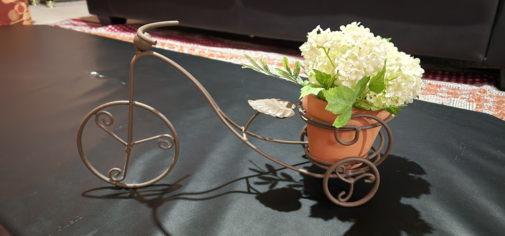 Metal Bicycle Planter