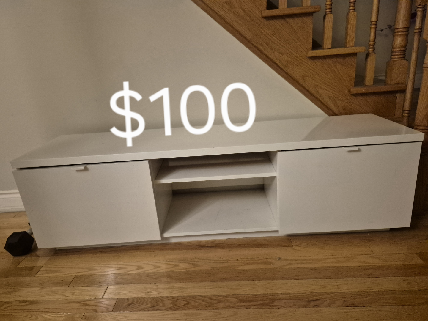 White TV Stand $100
