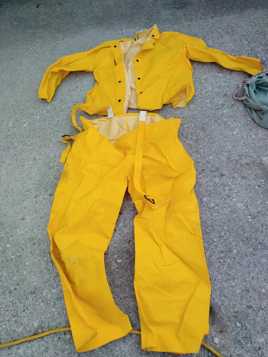 Vintage Yellow PVC-Polyester Waterproof Clothing Set image indicator(3)