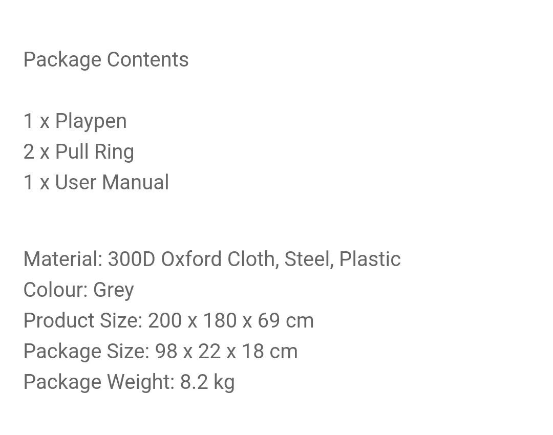 Grey Children's Playpen - Safety Play Yard image indicator(2)