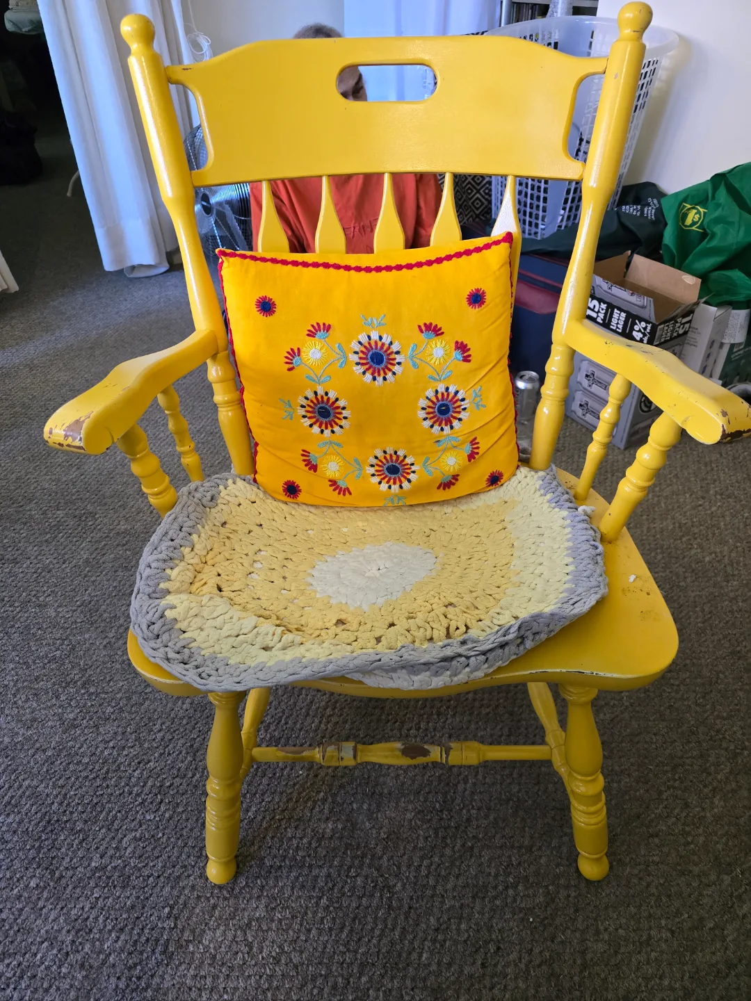 Yellow Drop Leaf Table and Chairs Set image indicator(4)