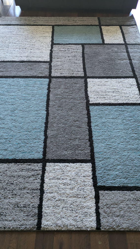 Alpine Collection Area Rug - Blue/Grey Geometric Design - photo 2