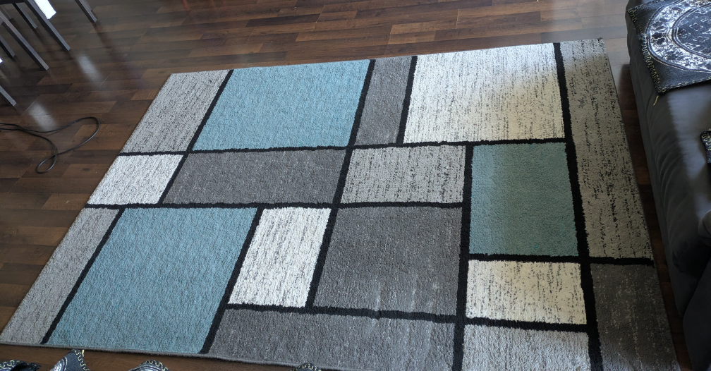 Alpine Collection Area Rug - Blue/Grey Geometric Design - photo 3