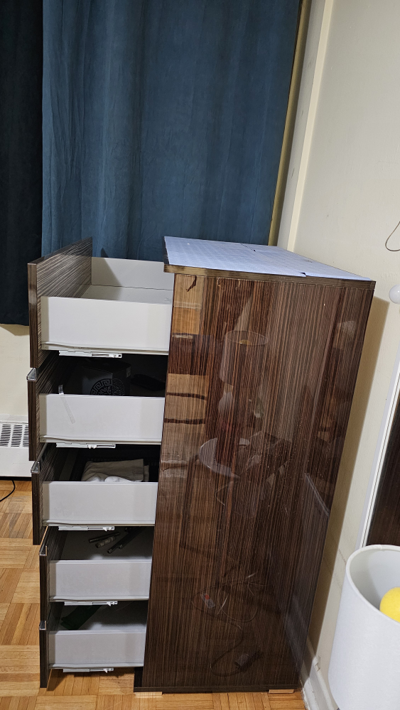 Five-Drawer Dark Wood Dresser - photo 2