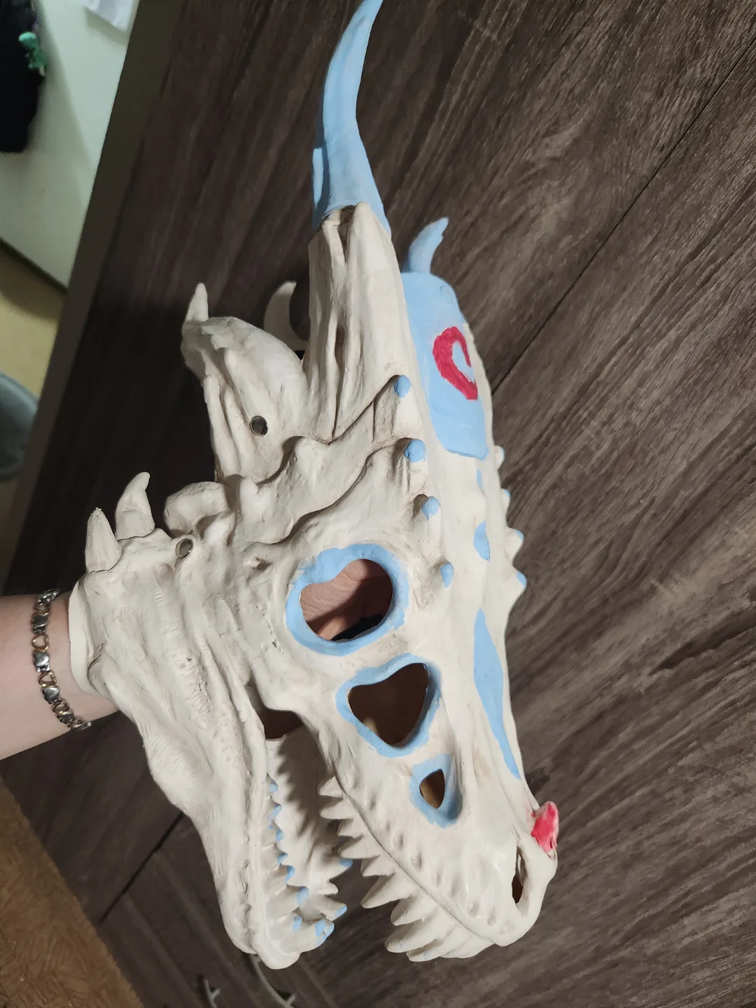 Hand-painted Dragon Skull Mask image indicator(2)
