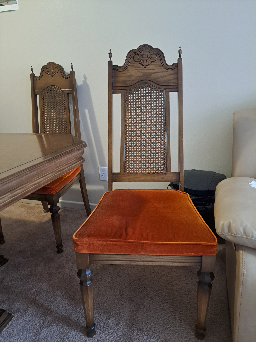 Vintage Wood Dining Table and Chairs Set - photo 3