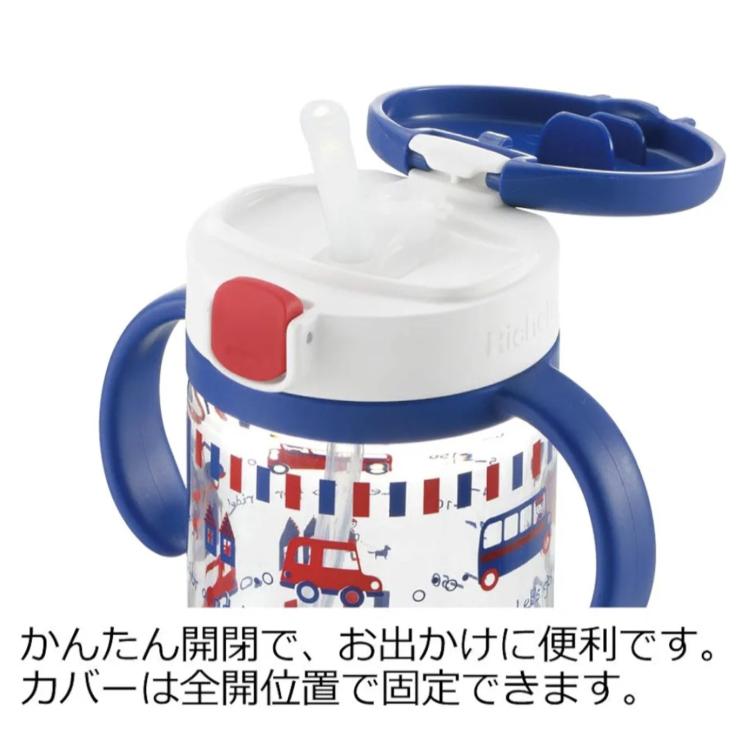 Richell Aqulea Straw Bottle Mug 200ml w/ 2 replacement straws - photo 2