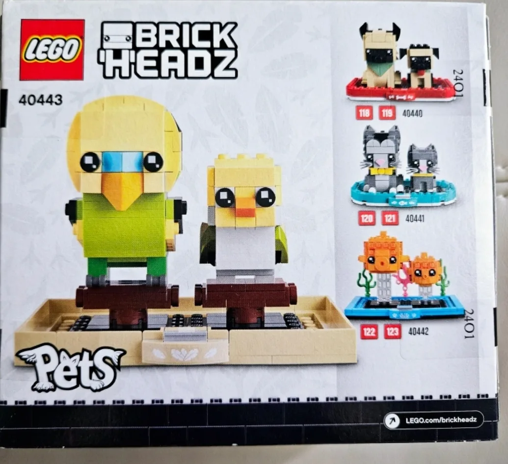 Retied LEGO BrickHeadz Pets Budgie and Chick 40443 image indicator(2)