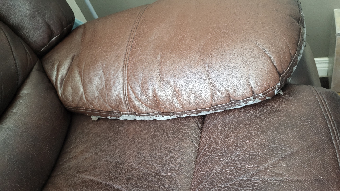 Reclining Leather Sofa - photo 5
