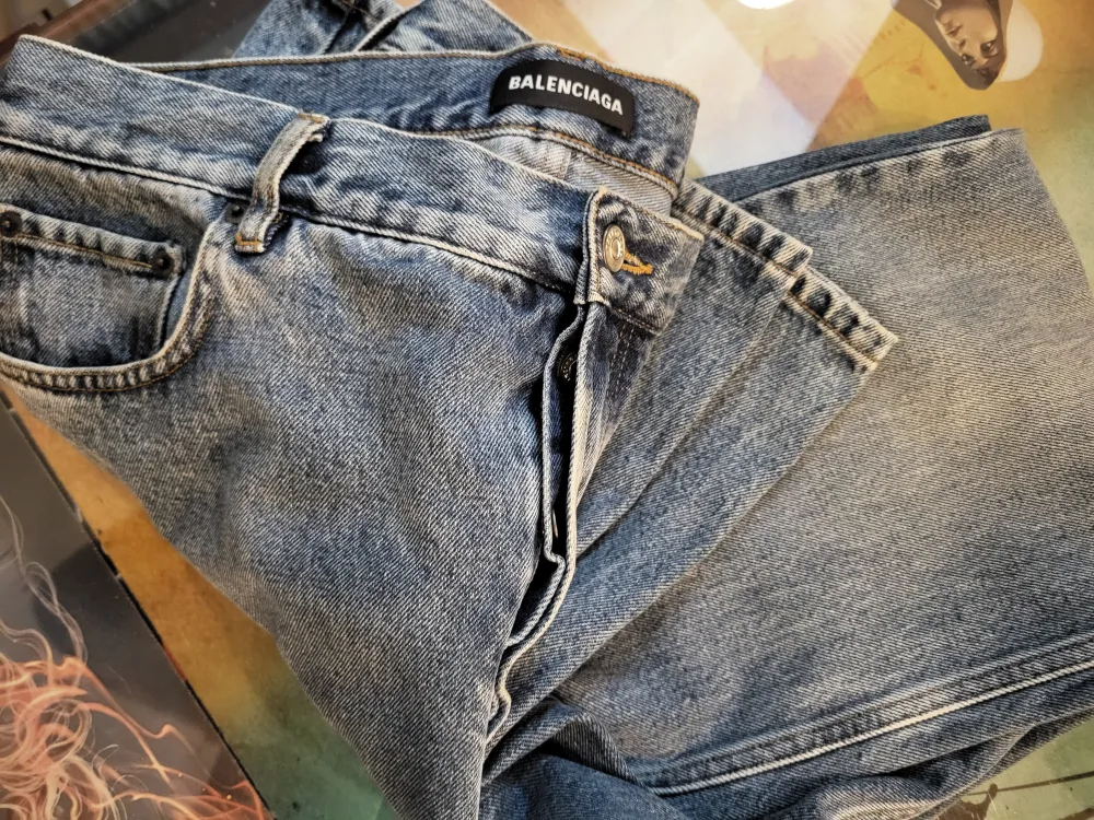 Balenciaga Light Wash Denim Jeans thumbnail